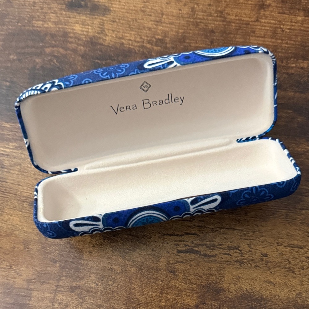 Vera Bradley Blue Paisley Hard Eyeglass Case